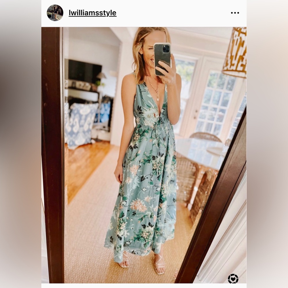 H&M Turquoise Floral Dress